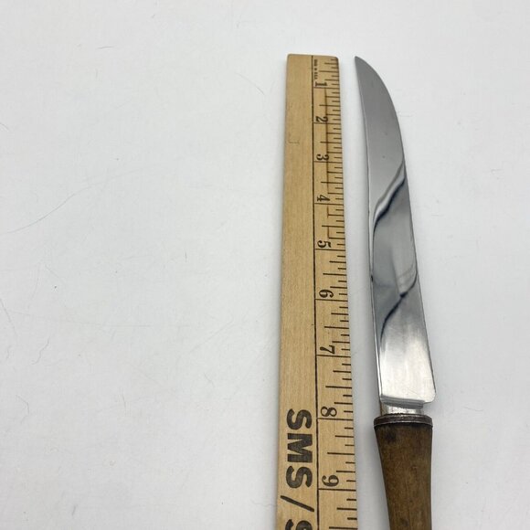 VTG E‎ Parker & Sons Serrated Knife Stainless Steel Round Wood Handle England - Picture 6 of 7